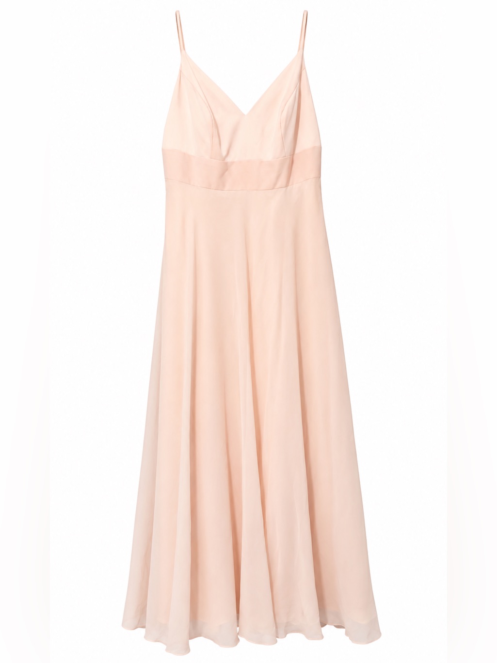 David's Bridal Blush Spaghetti-Strap A-Line Gown